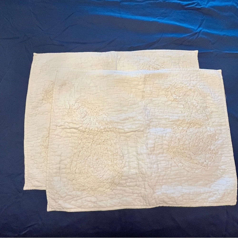 Pottery Barn Off White Three (3) Pillow Shams